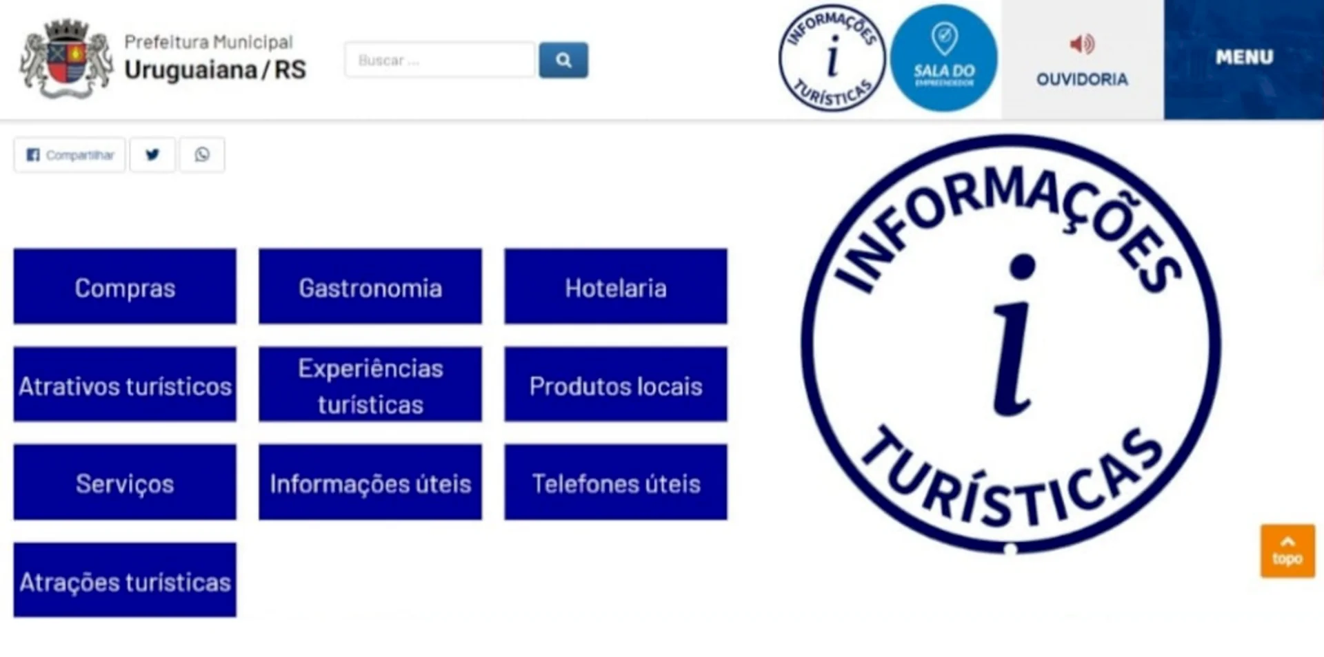Site da Prefeitura fornece informações turísticas